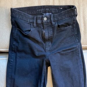 AE black jeggings high rise